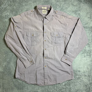 Saugatuck Dry Goods Button Up Shirt Men’s Medium Lavender Utility Work Shirt